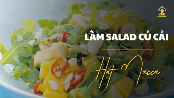 Salad củ cải với hạt macca làm gì ngon,