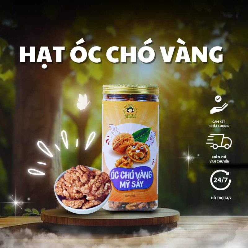 hạt óc chó vàng